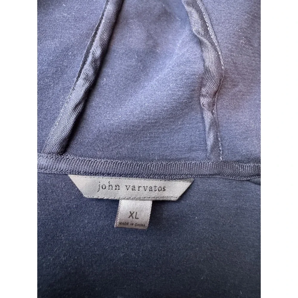 John Varvatos Men's Blue Navy Zip Up Soft Hoodie Size XL - Picture 3 of 4